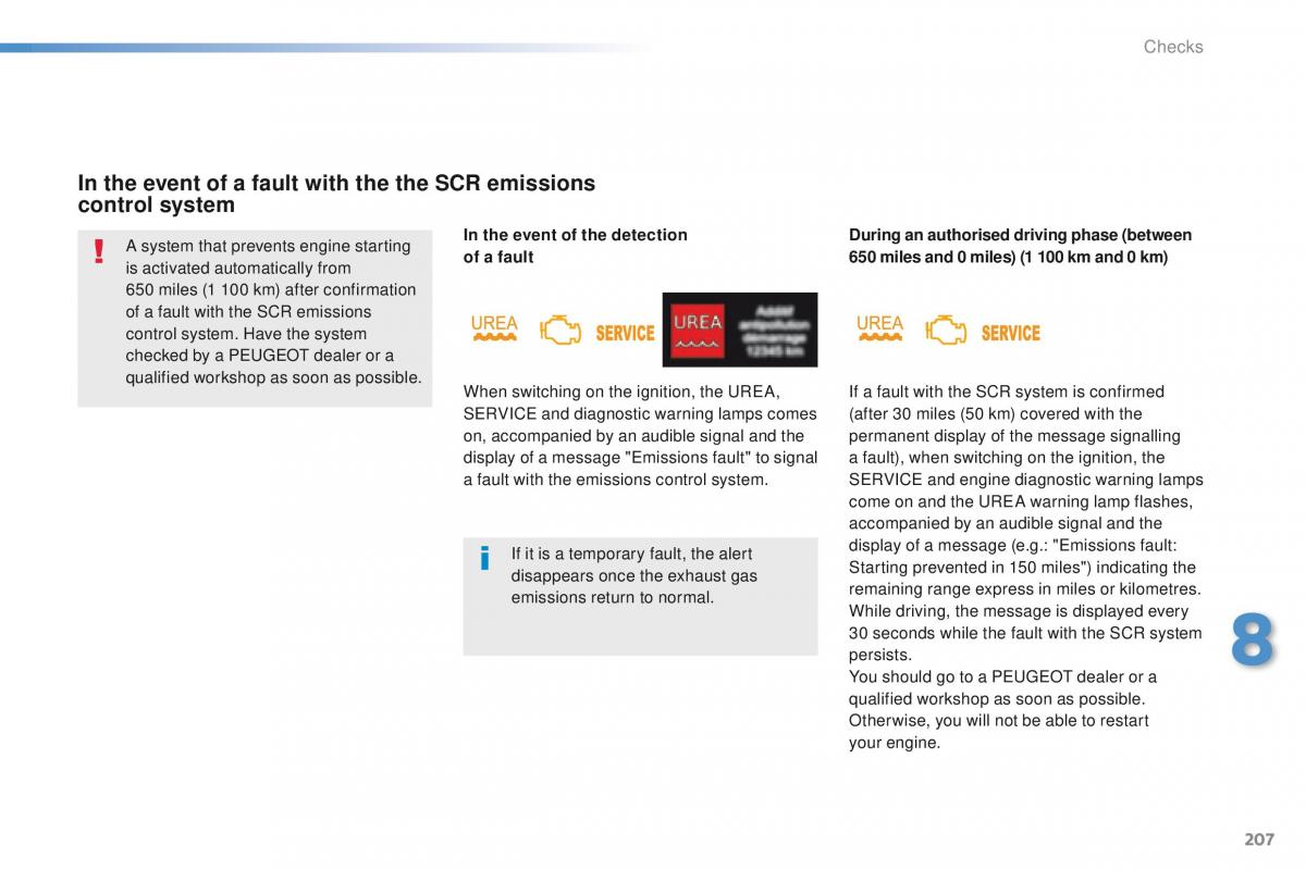Peugeot 208 owners manual / page 209