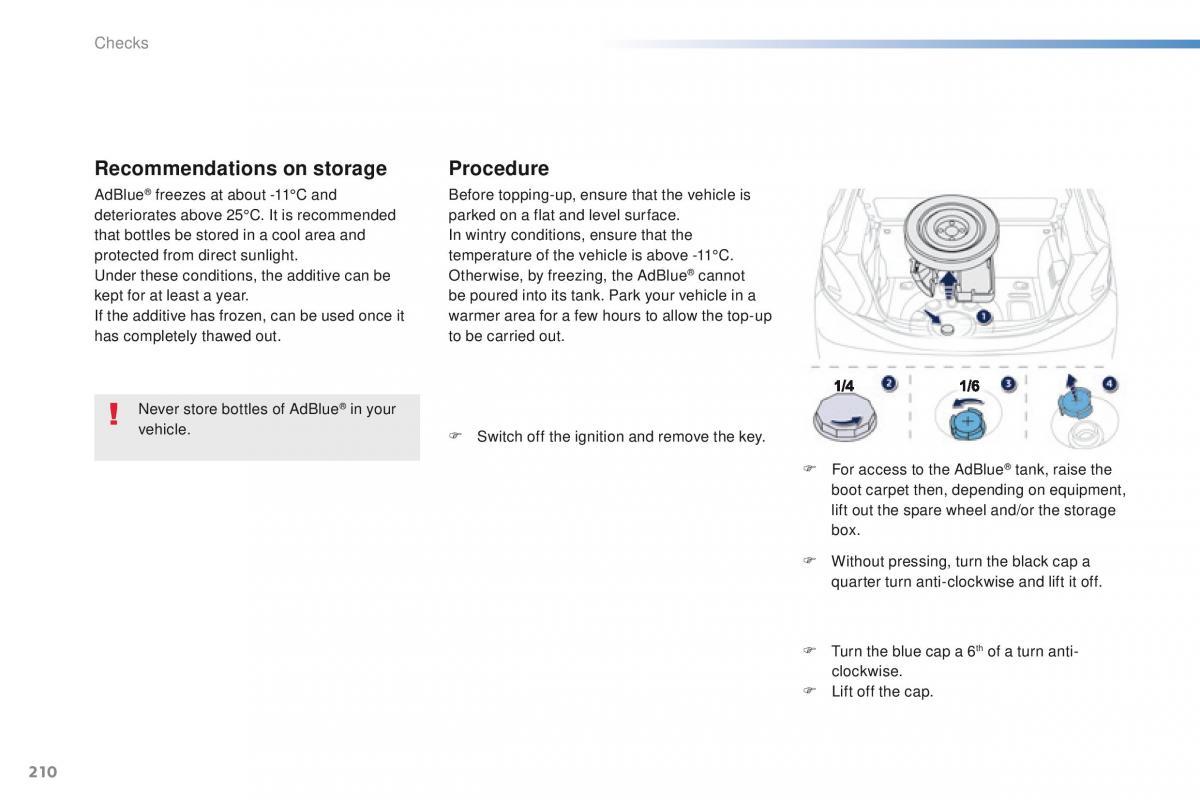 Peugeot 208 owners manual / page 212