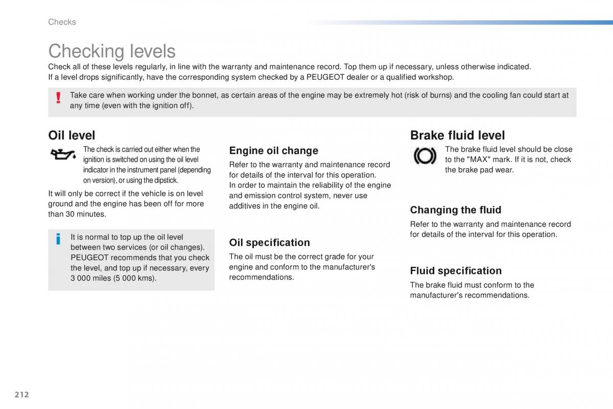 Peugeot 208 owners manual / page 214