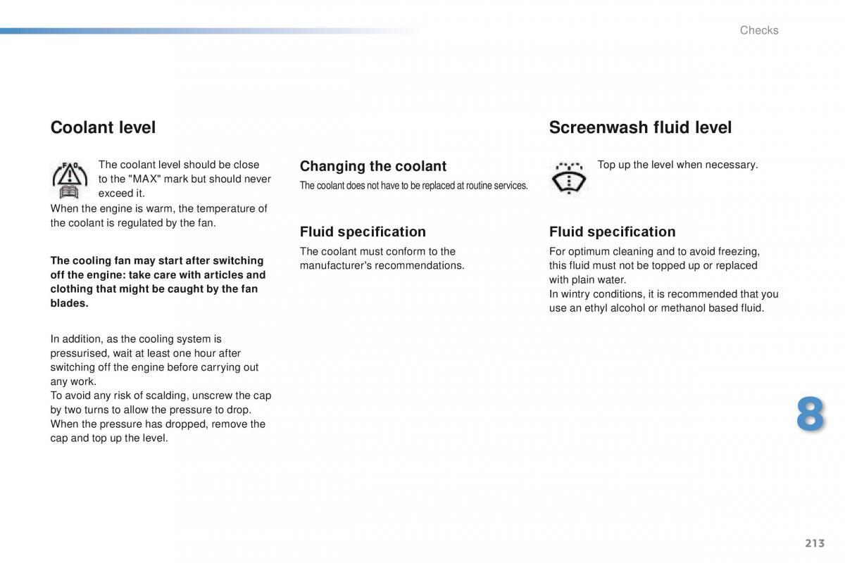 Peugeot 208 owners manual / page 215