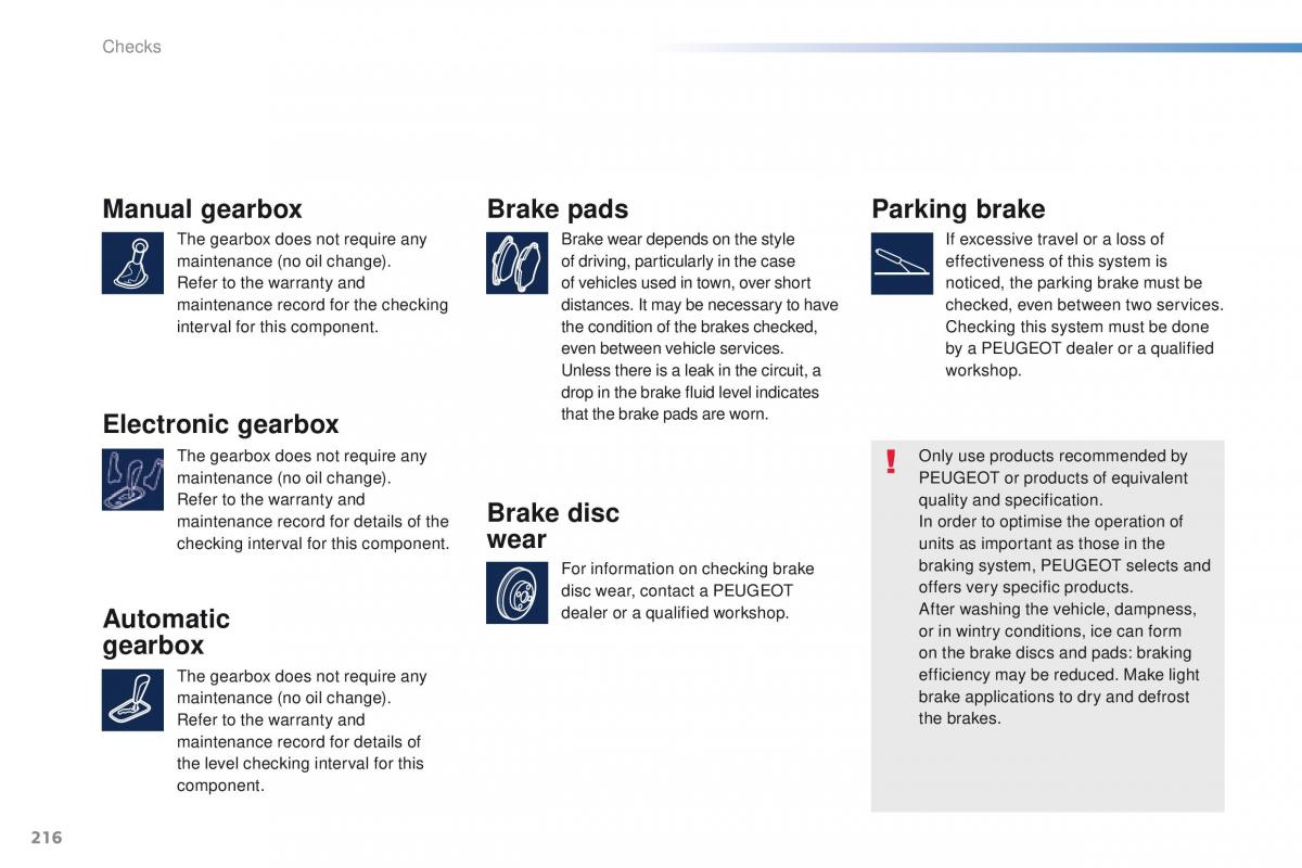 Peugeot 208 owners manual / page 218