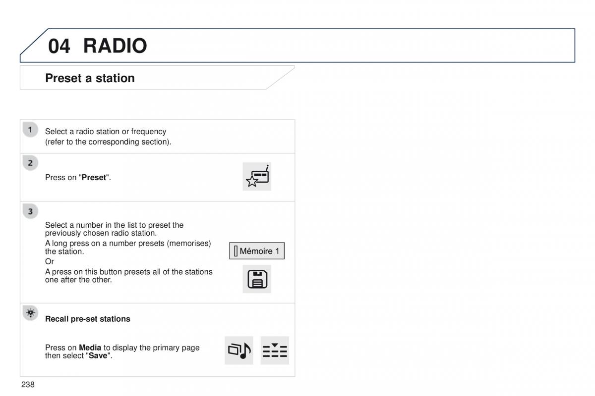 Peugeot 208 owners manual / page 240