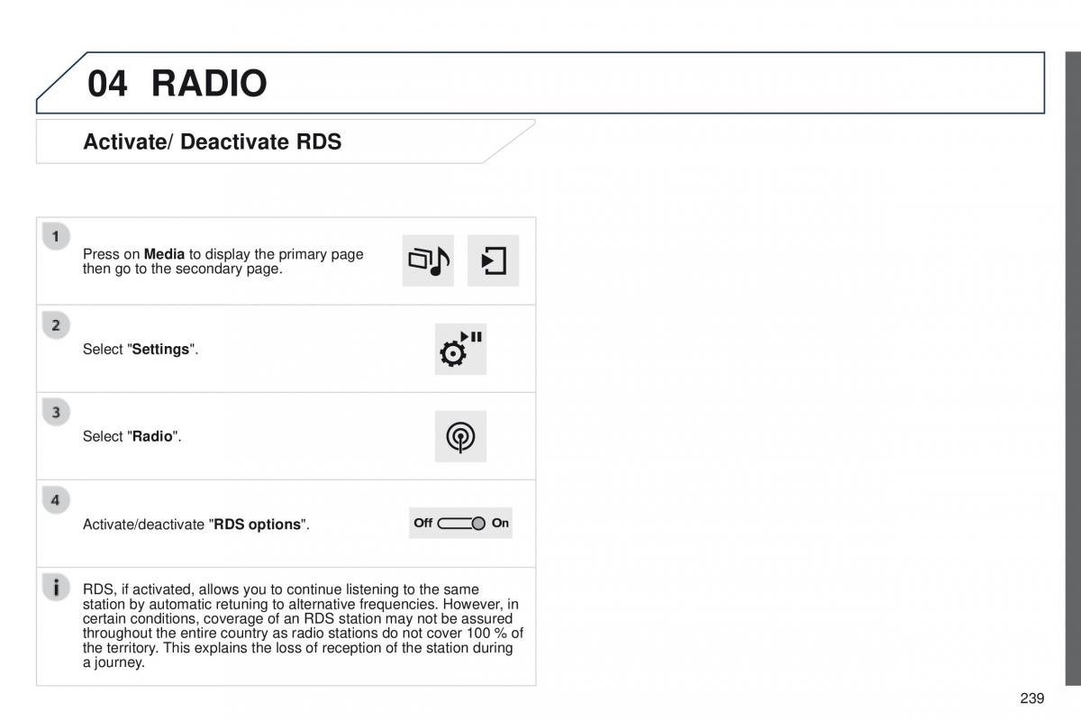 Peugeot 208 owners manual / page 241