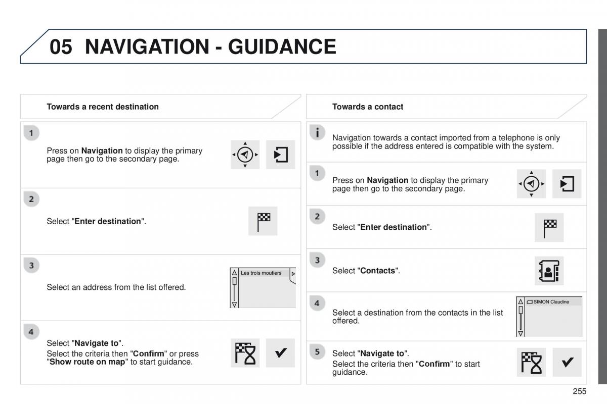 Peugeot 208 owners manual / page 257