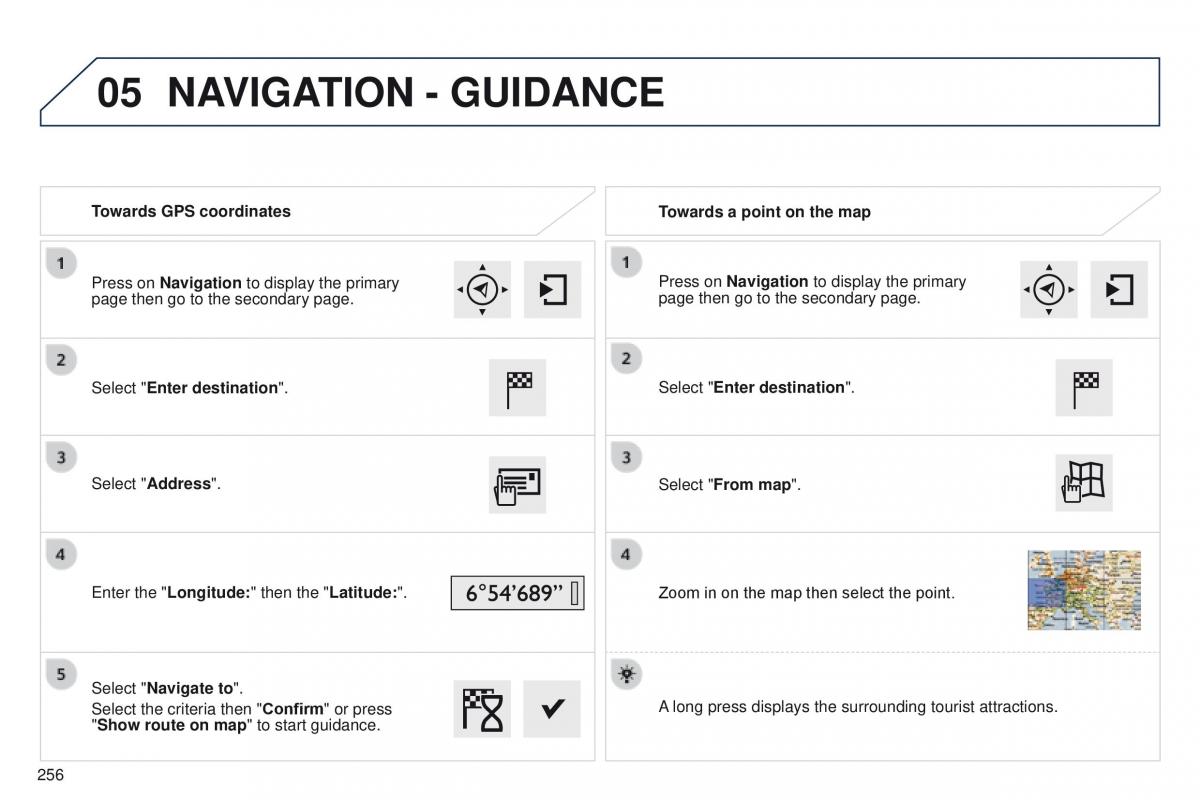 Peugeot 208 owners manual / page 258