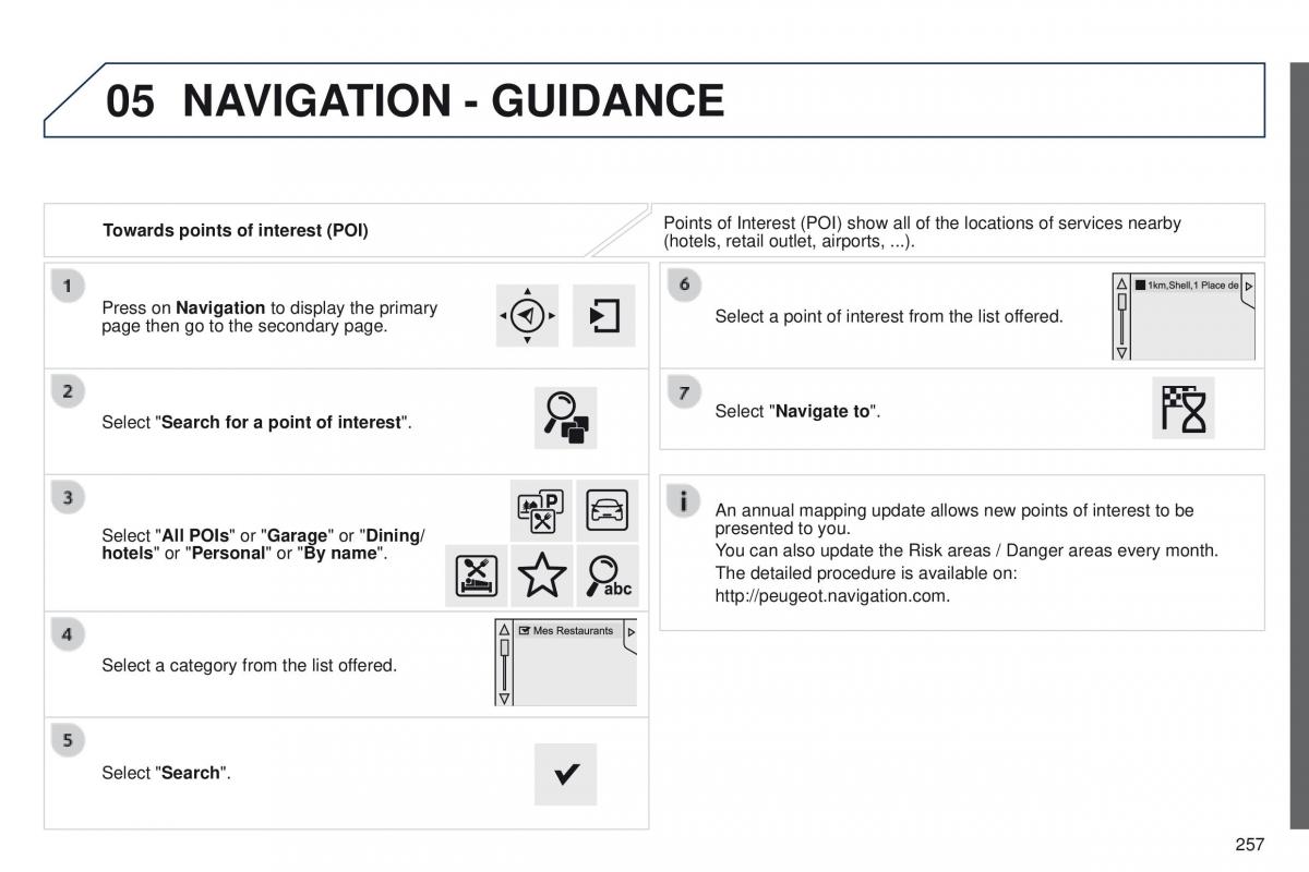 Peugeot 208 owners manual / page 259