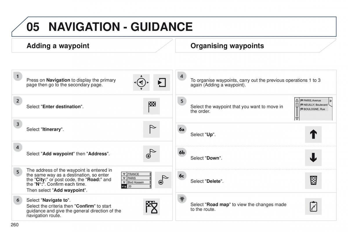 Peugeot 208 owners manual / page 262