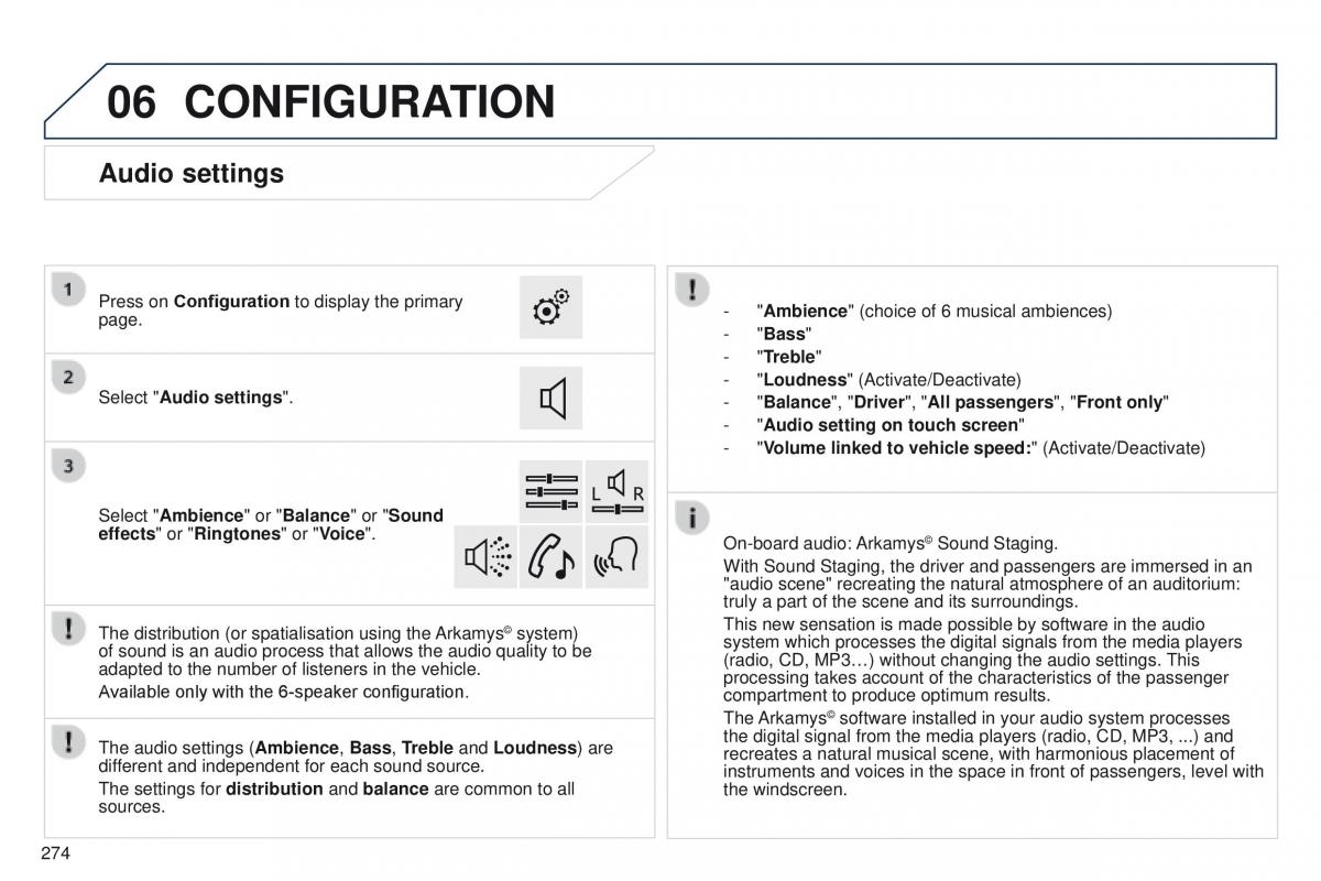 Peugeot 208 owners manual / page 276