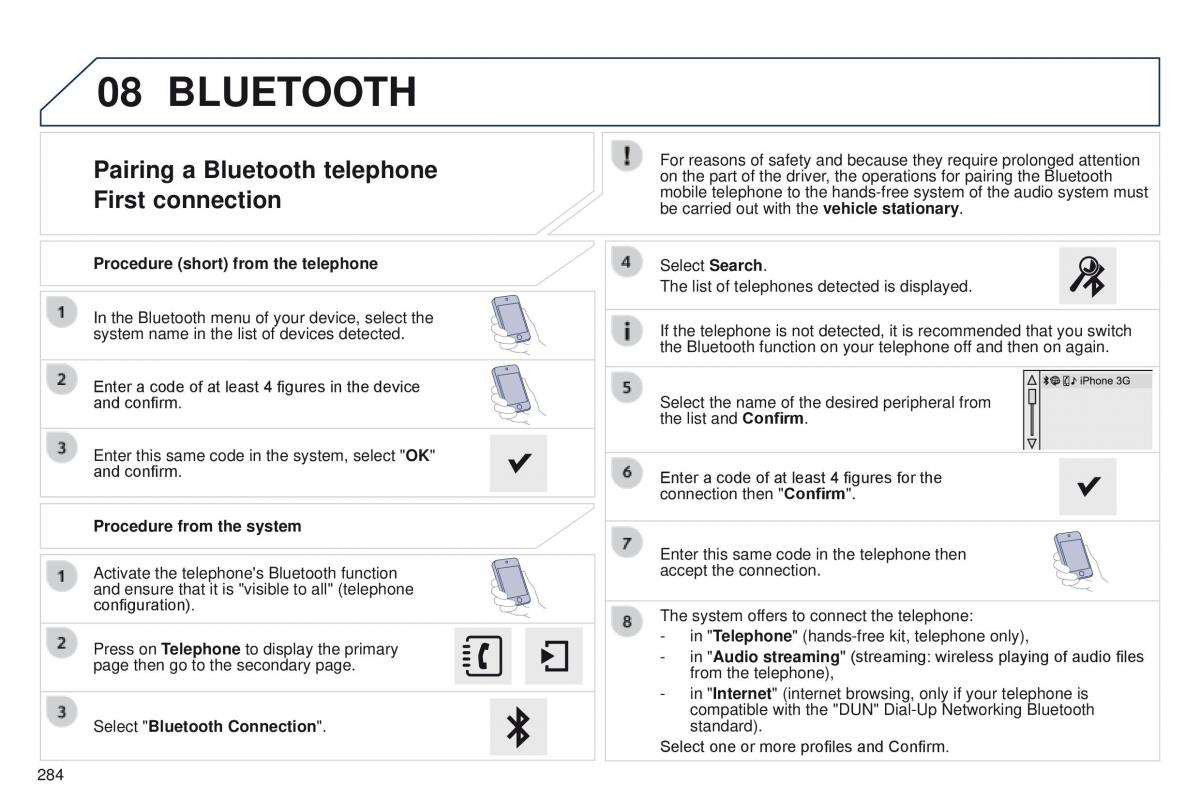 Peugeot 208 owners manual / page 286