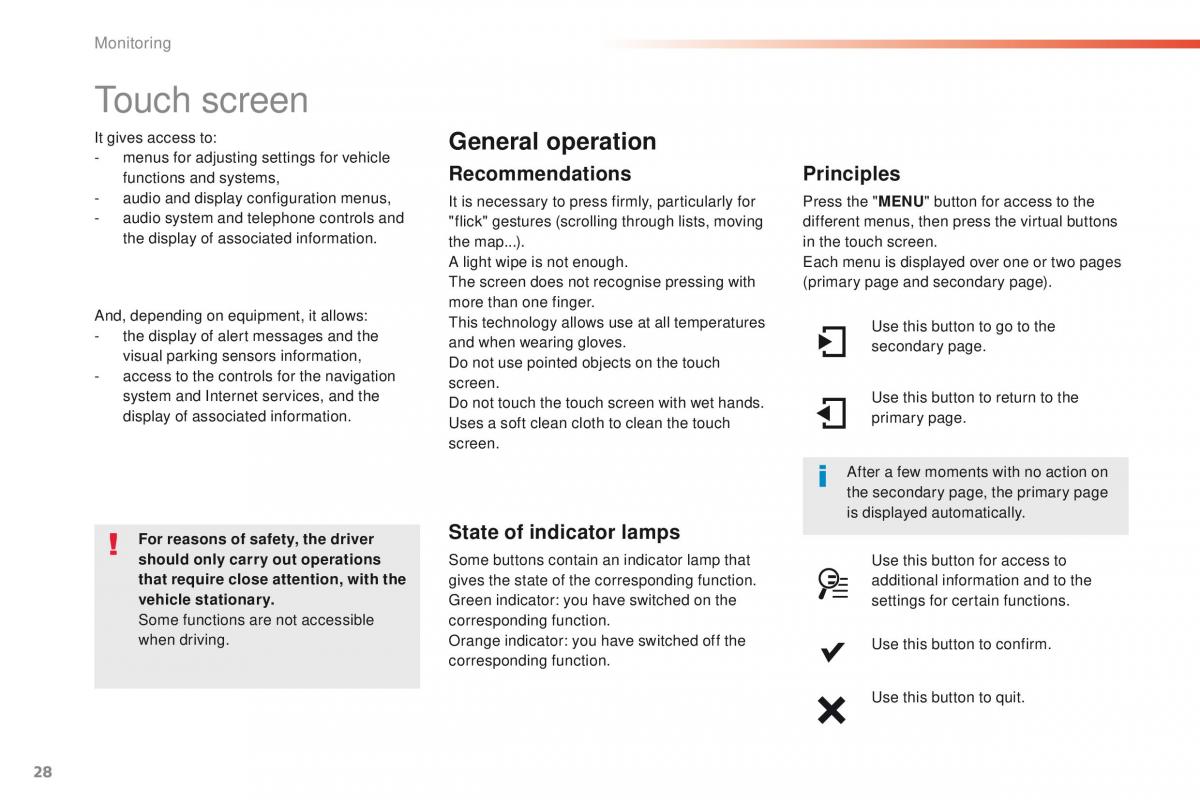 Peugeot 208 owners manual / page 30