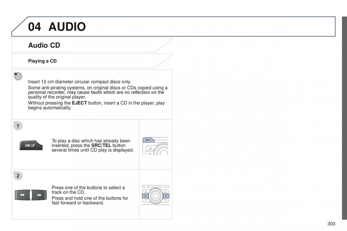 Peugeot 208 owners manual / page 305