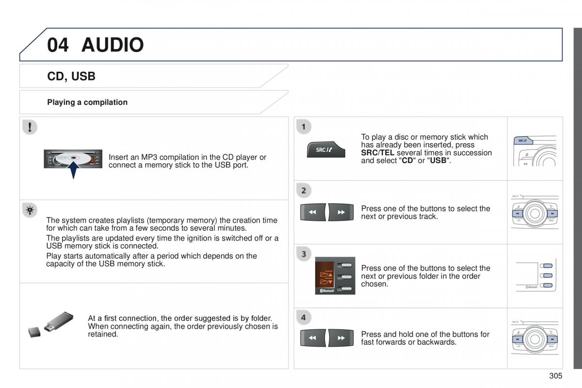 Peugeot 208 owners manual / page 307