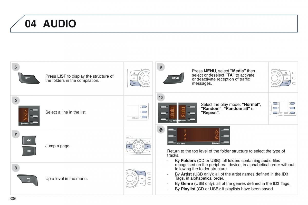 Peugeot 208 owners manual / page 308