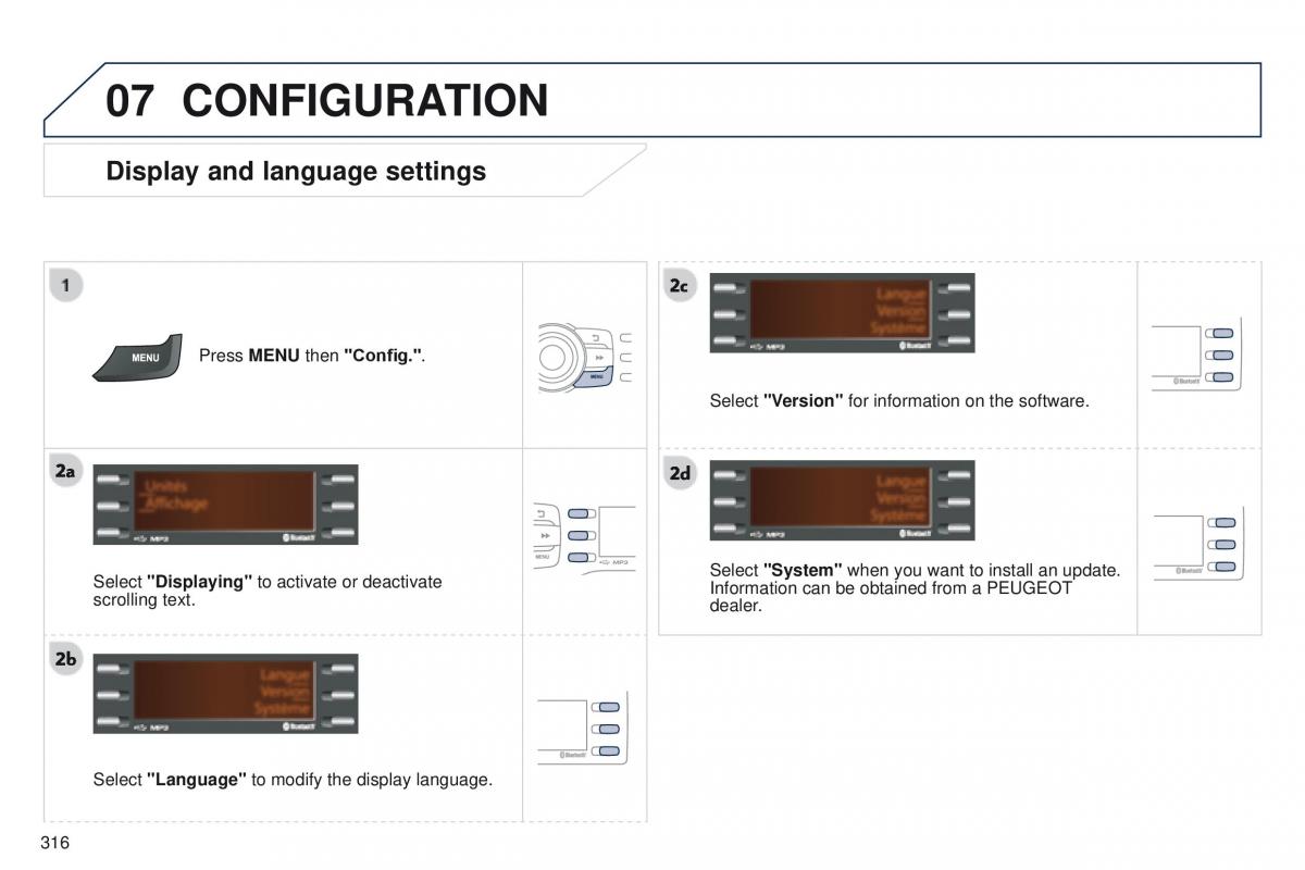 Peugeot 208 owners manual / page 318