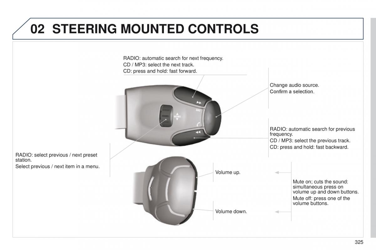 Peugeot 208 owners manual / page 327