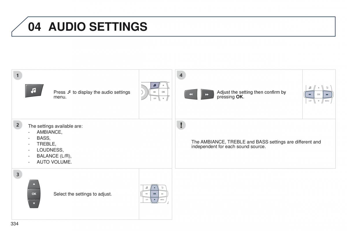 Peugeot 208 owners manual / page 336