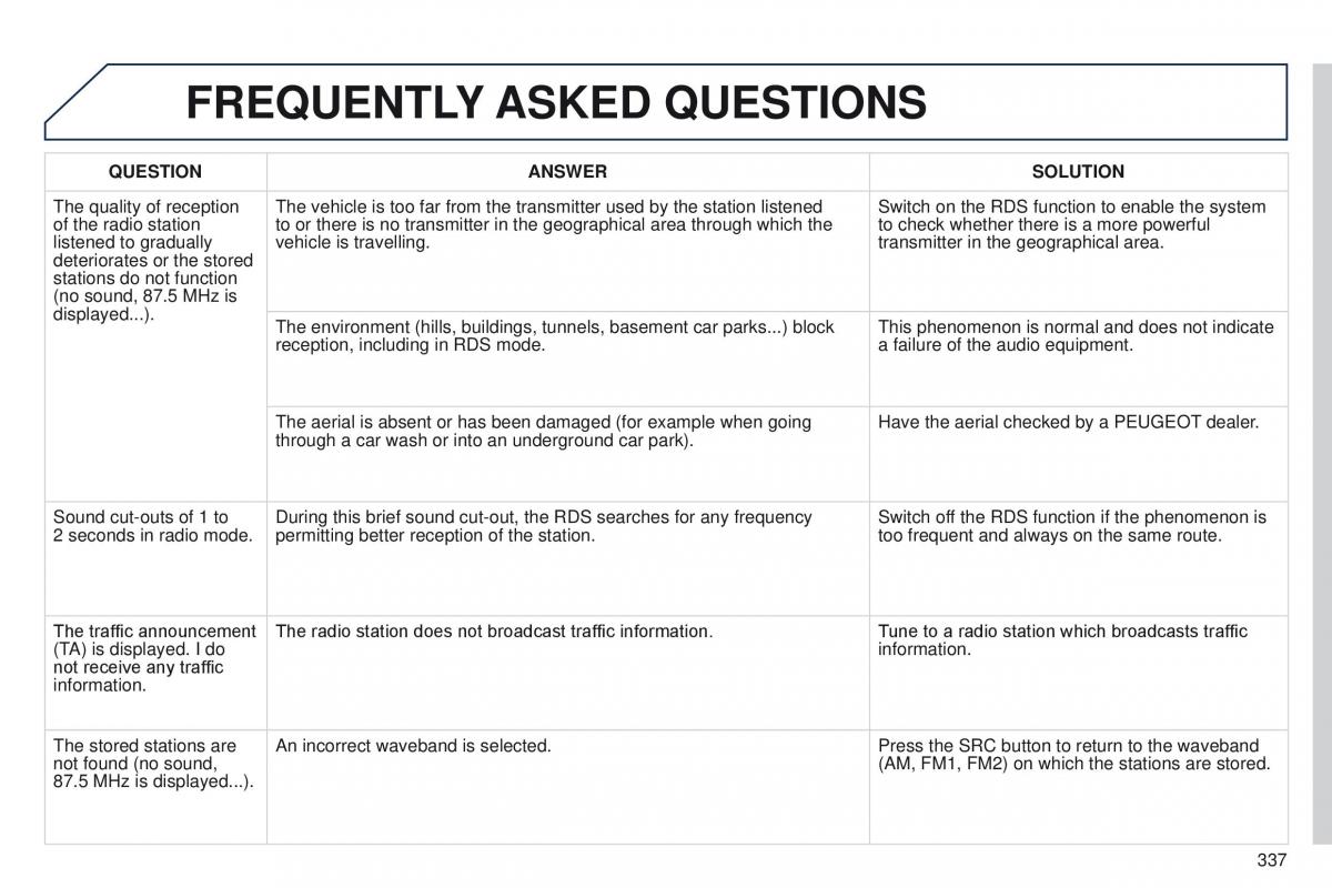 Peugeot 208 owners manual / page 339