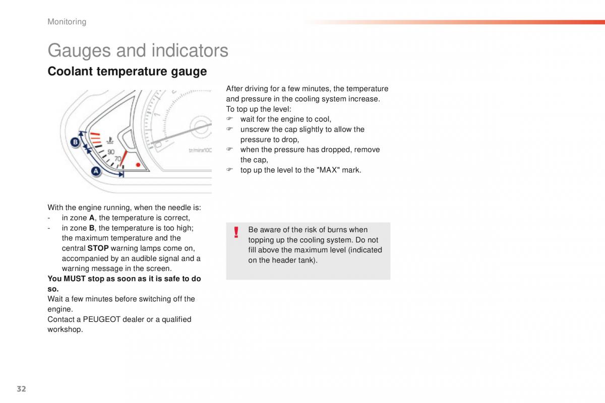 Peugeot 208 owners manual / page 34