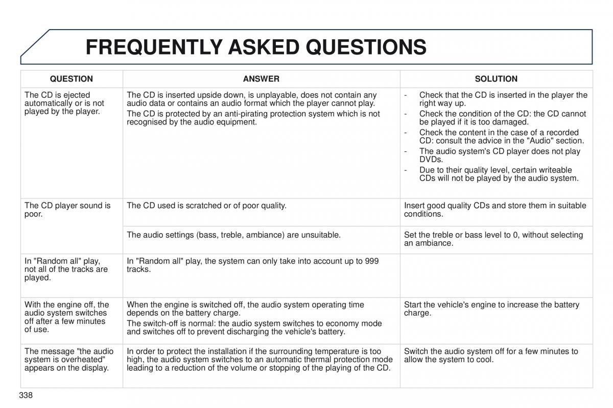 Peugeot 208 owners manual / page 340