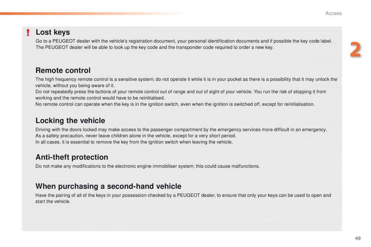 Peugeot 208 owners manual / page 51