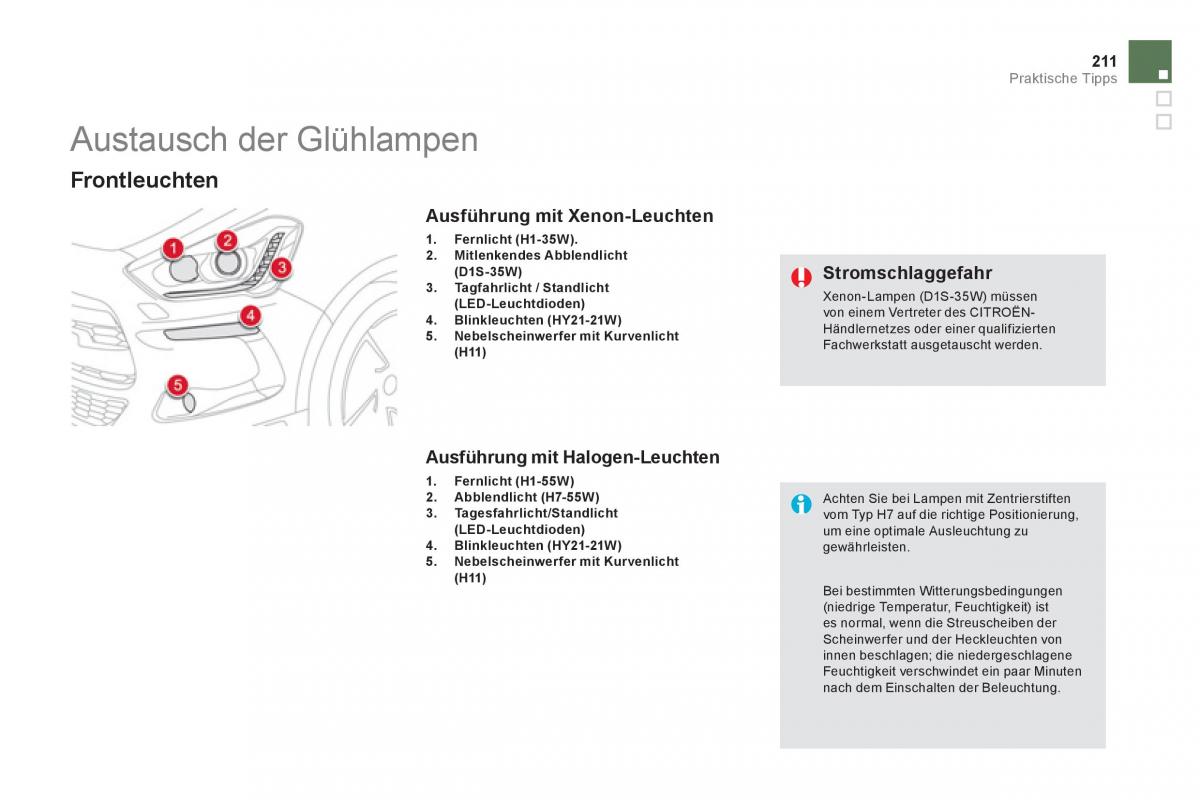 Citroen DS5 Handbuch / page 213