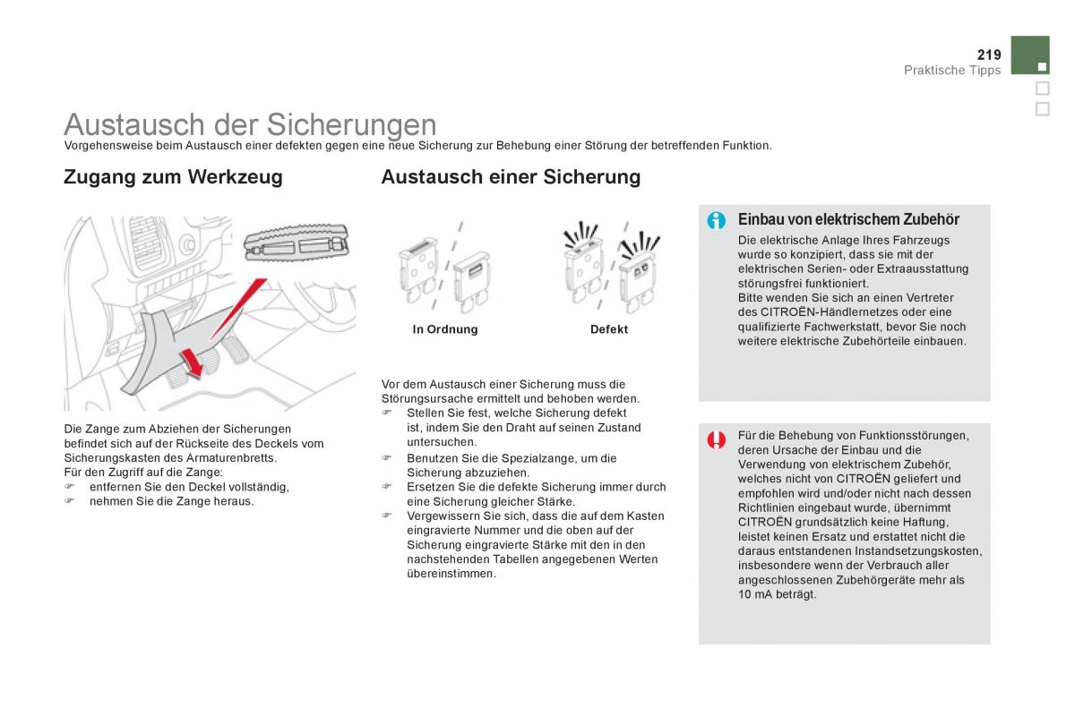 Citroen DS5 Handbuch / page 221