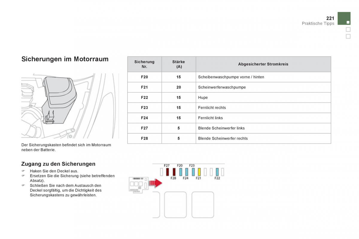 Citroen DS5 Handbuch / page 223