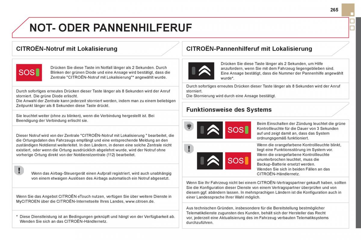 Citroen DS5 Handbuch / page 267