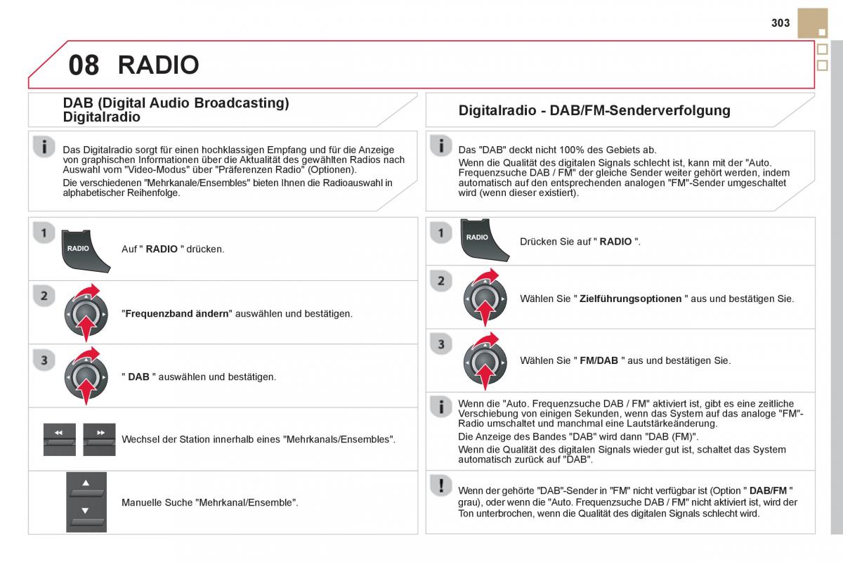 Citroen DS5 Handbuch / page 305