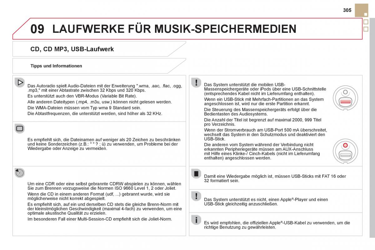 Citroen DS5 Handbuch / page 307