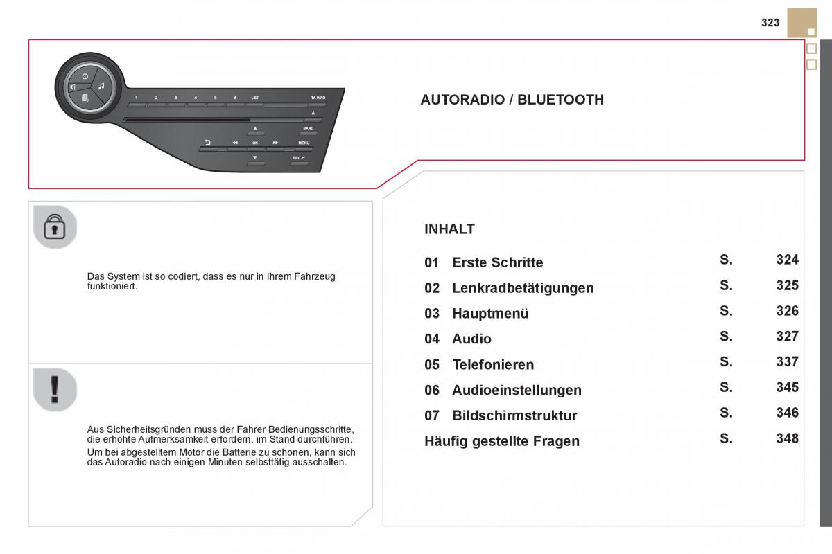 Citroen DS5 Handbuch / page 325