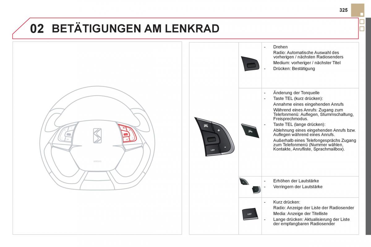 Citroen DS5 Handbuch / page 327