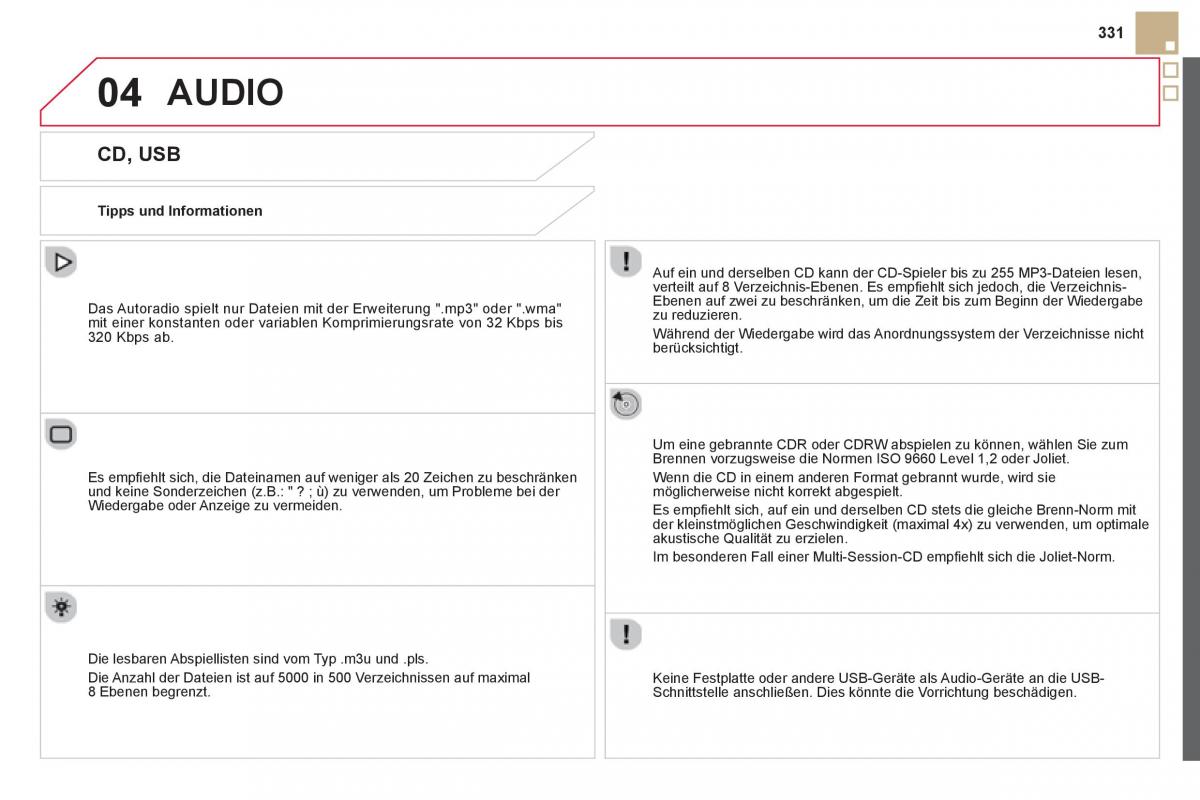 Citroen DS5 Handbuch / page 333