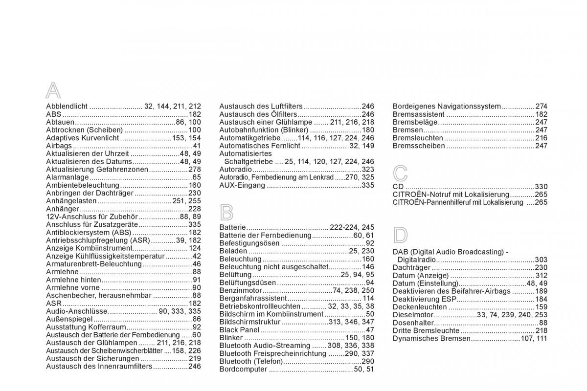 Citroen DS5 Handbuch / page 358