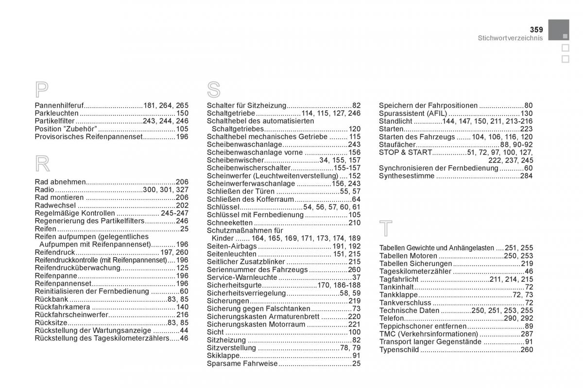 Citroen DS5 Handbuch / page 361