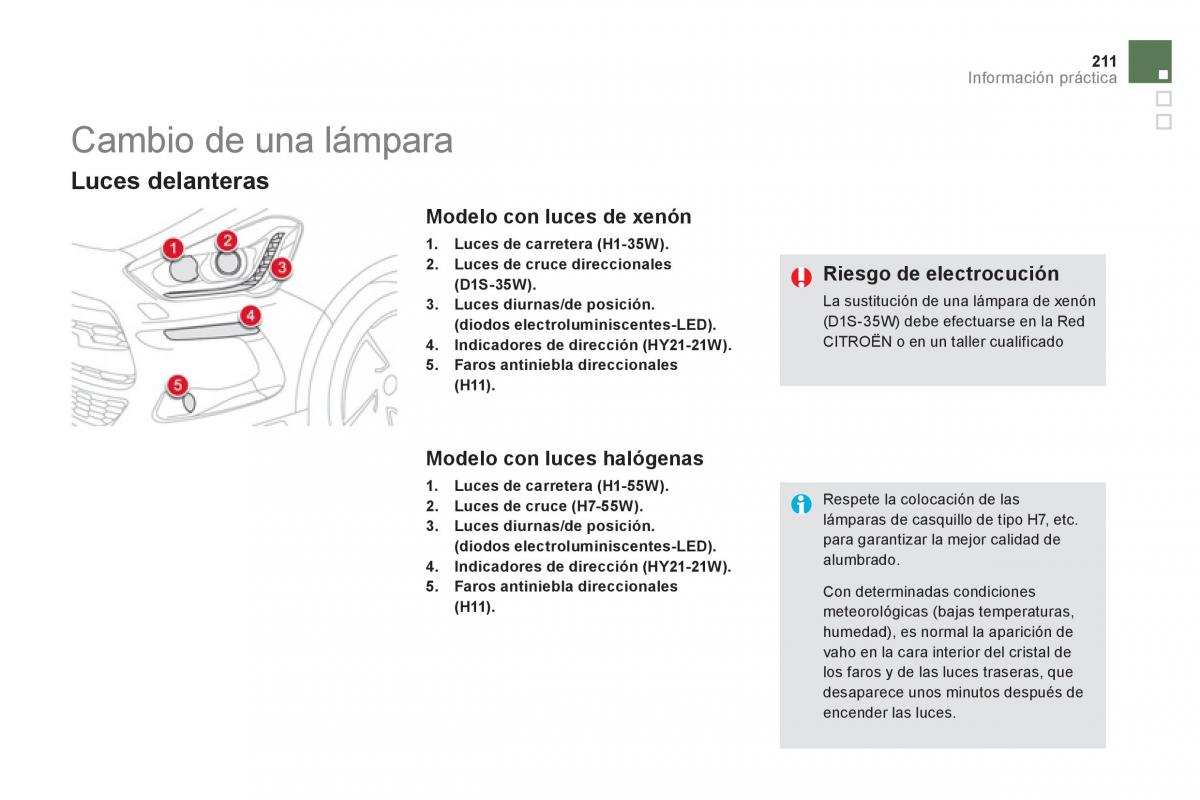 Citroen DS5 manual del propietario / page 213