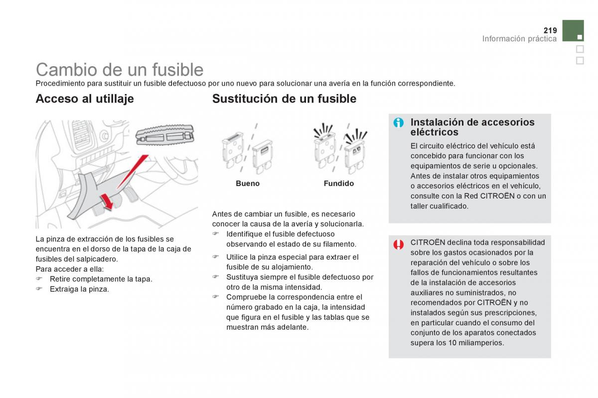 Citroen DS5 manual del propietario / page 221