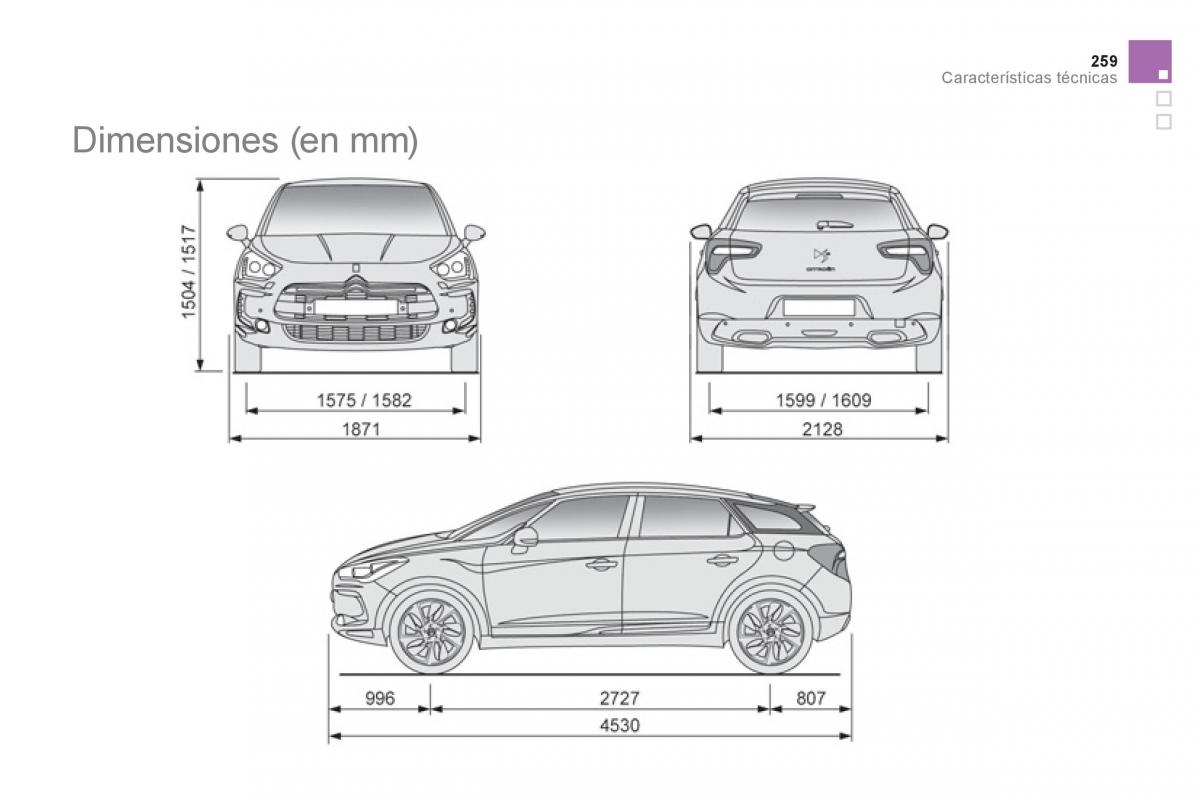 Citroen DS5 manual del propietario / page 261