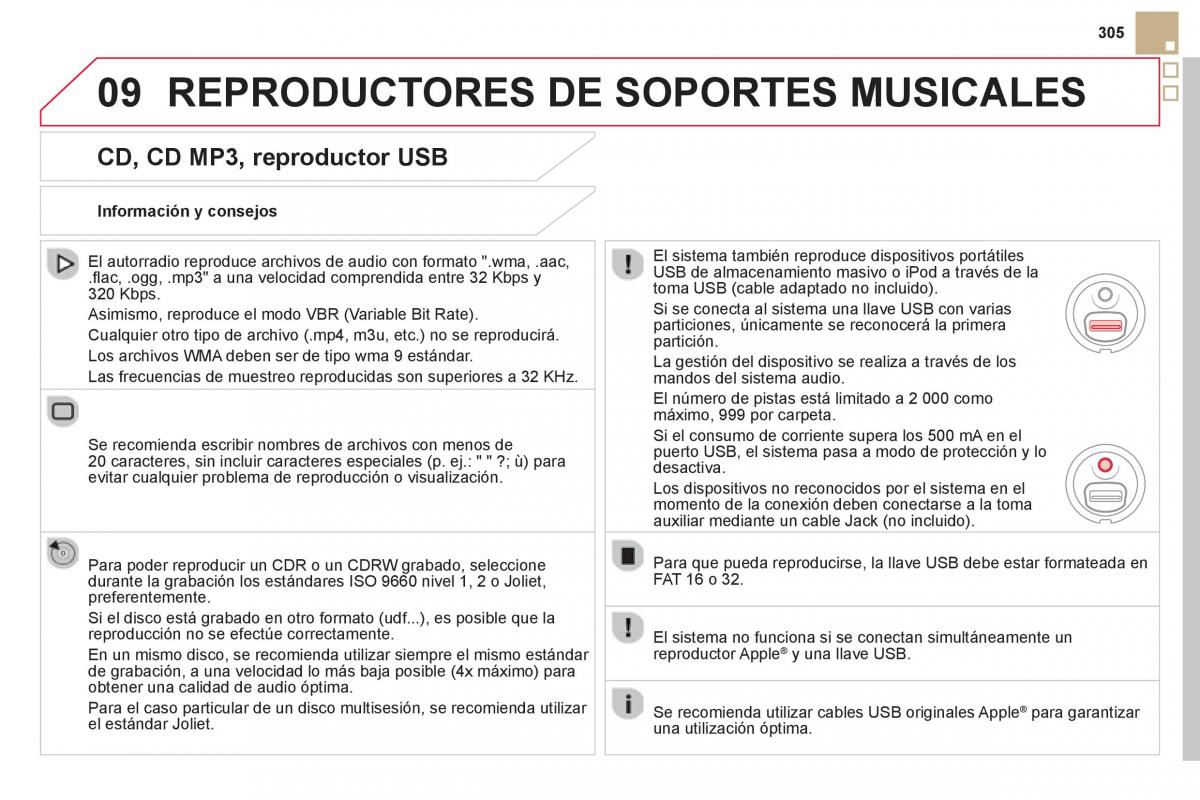 Citroen DS5 manual del propietario / page 307