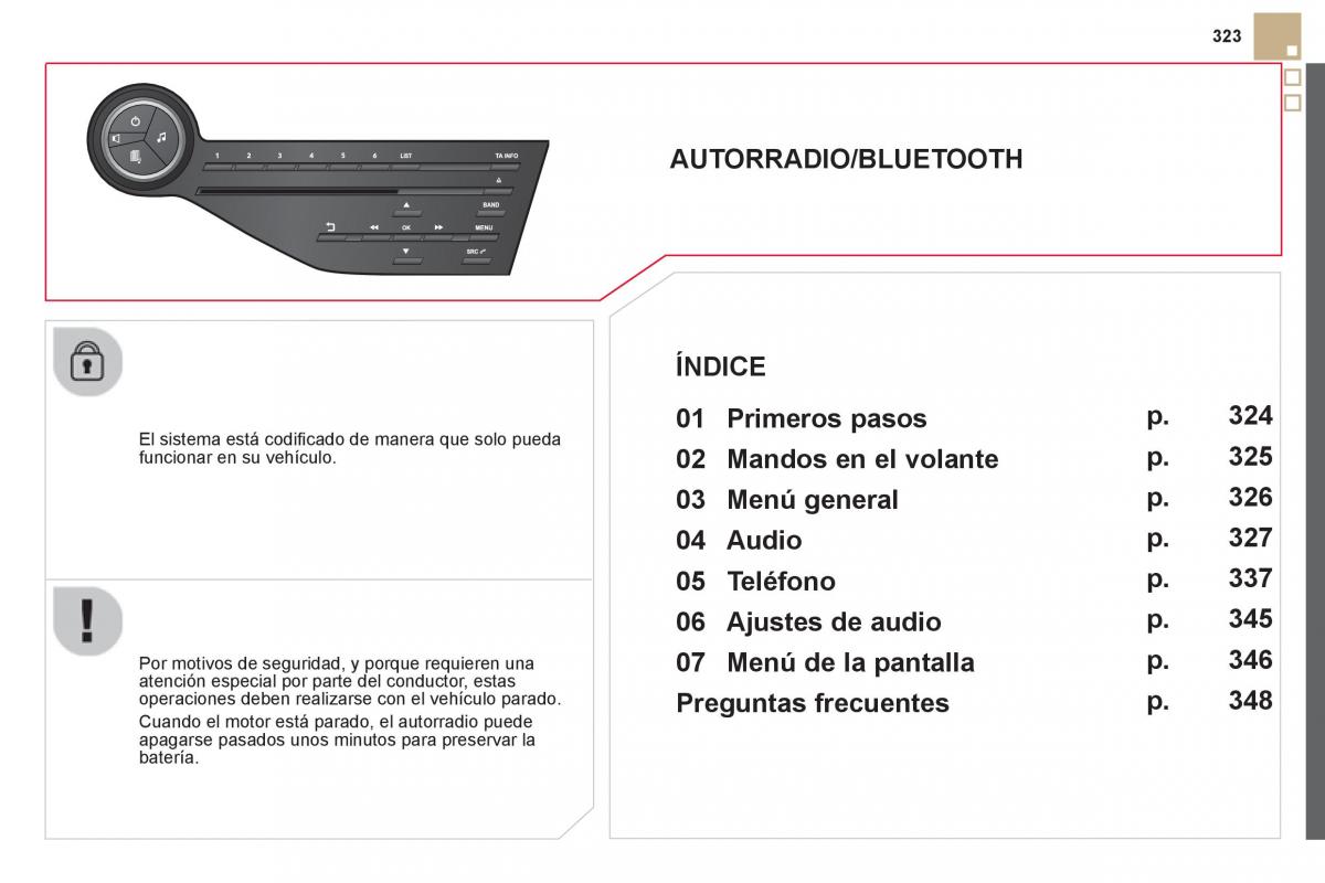 Citroen DS5 manual del propietario / page 325