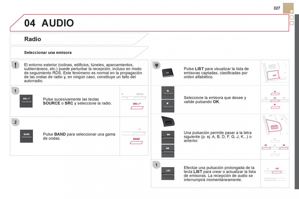 Citroen DS5 manual del propietario / page 329