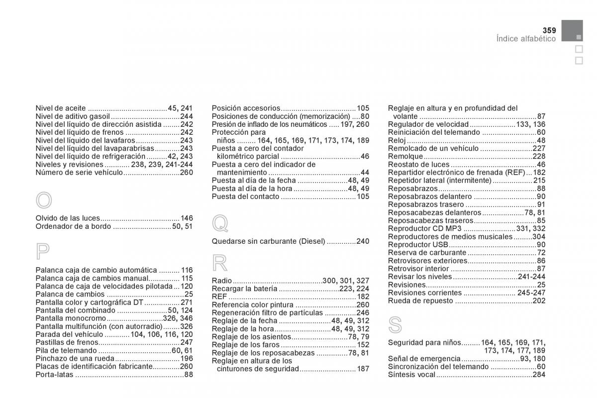 Citroen DS5 manual del propietario / page 361