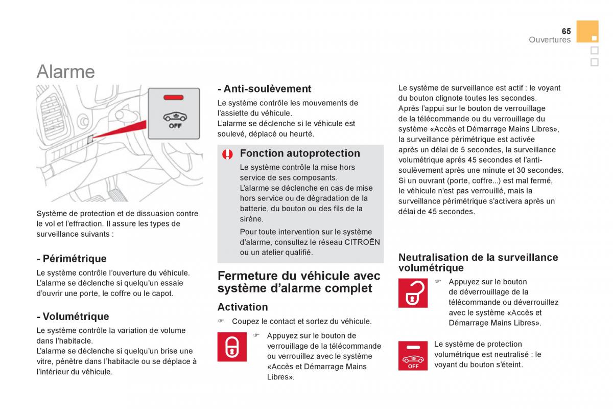 Citroen DS5 manuel du proprietaire / page 67