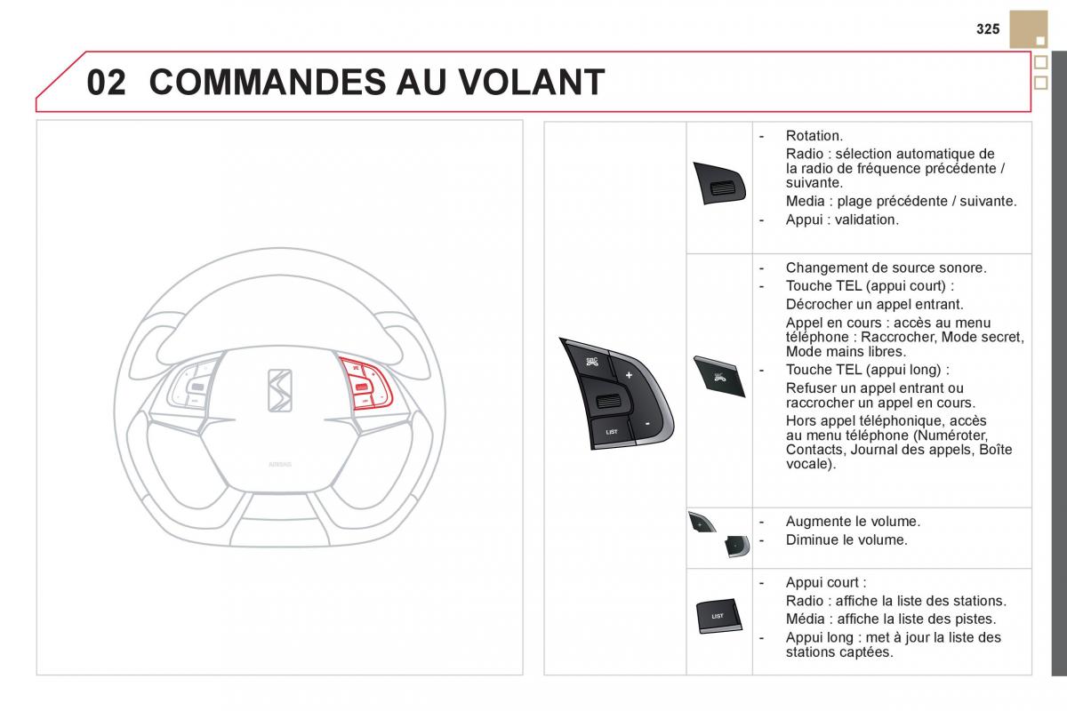 Citroen DS5 manuel du proprietaire / page 327