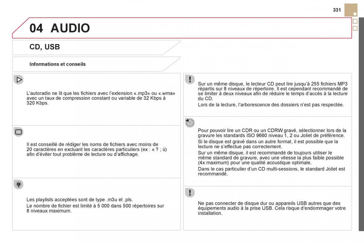 Citroen DS5 manuel du proprietaire / page 333