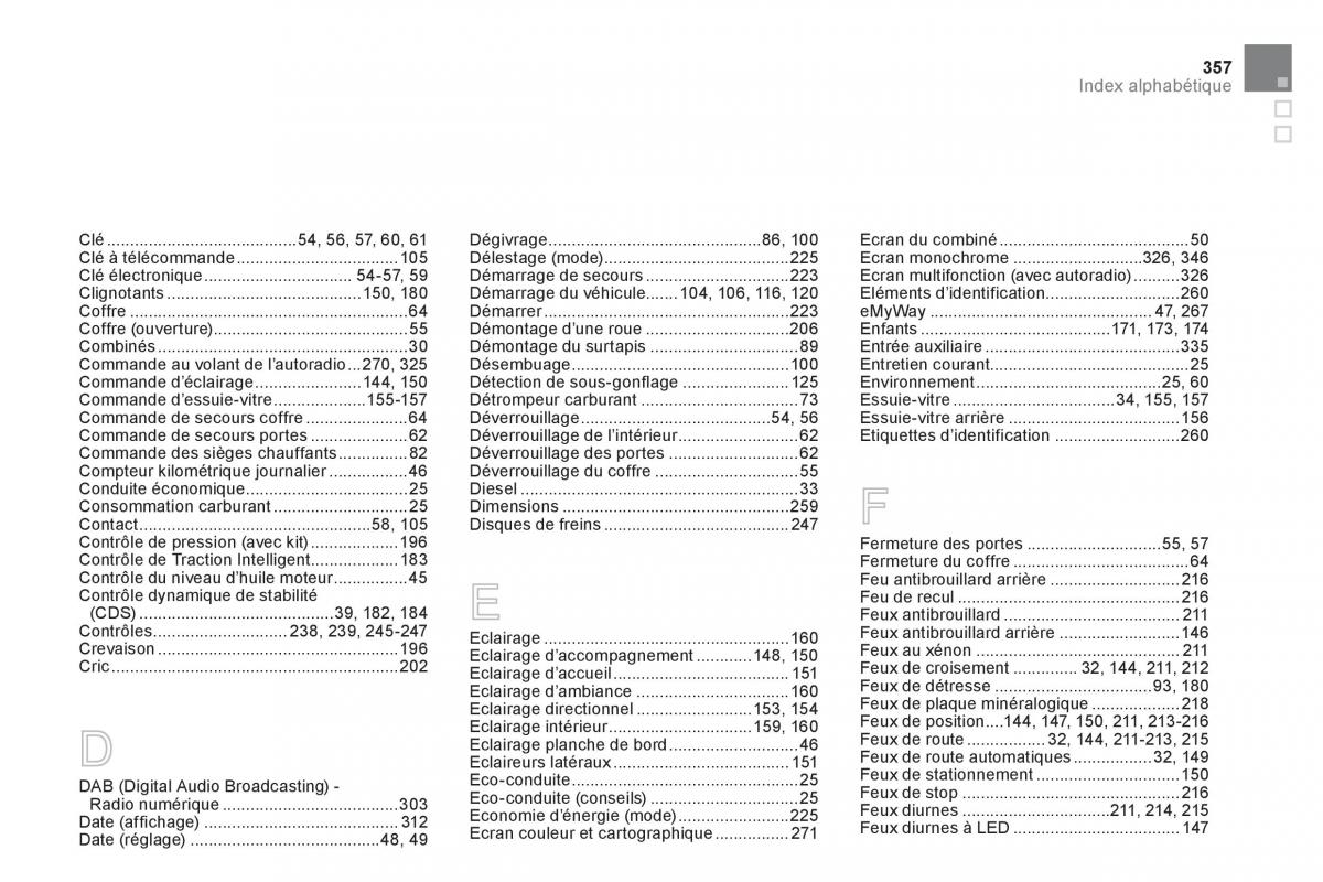 Citroen DS5 manuel du proprietaire / page 359