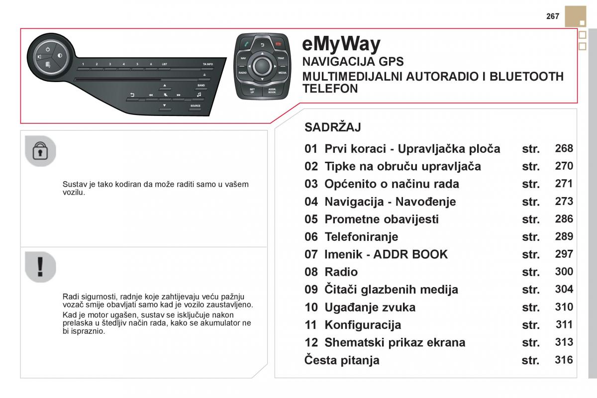 Citroen DS5 vlasnicko uputstvo / page 269