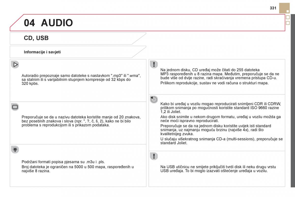 Citroen DS5 vlasnicko uputstvo / page 333