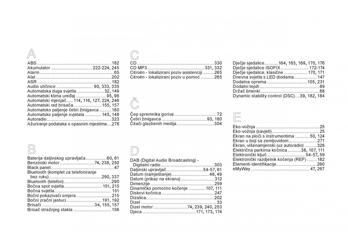 Citroen DS5 vlasnicko uputstvo / page 358