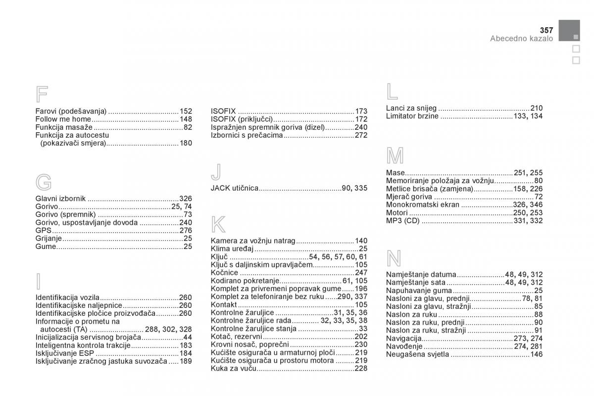 Citroen DS5 vlasnicko uputstvo / page 359